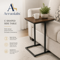 Arruolalis™ C-Shaped Comfort Side Table with Smart Space Design