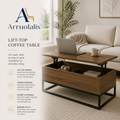 Arruolalis™ ElevateLift Coffee Table – Convertible Workspace & Hidden Storage Center
